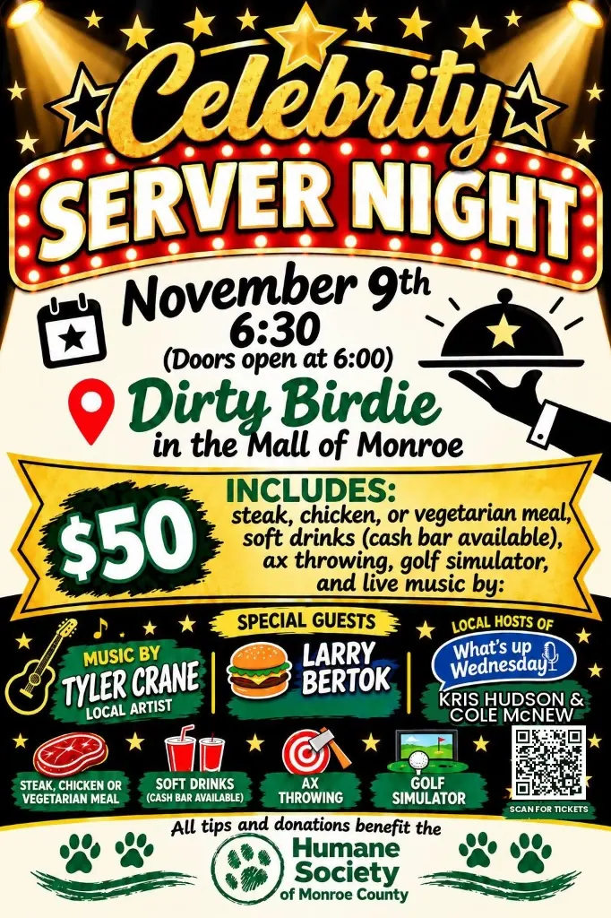Flyer for Celebrity Server Night